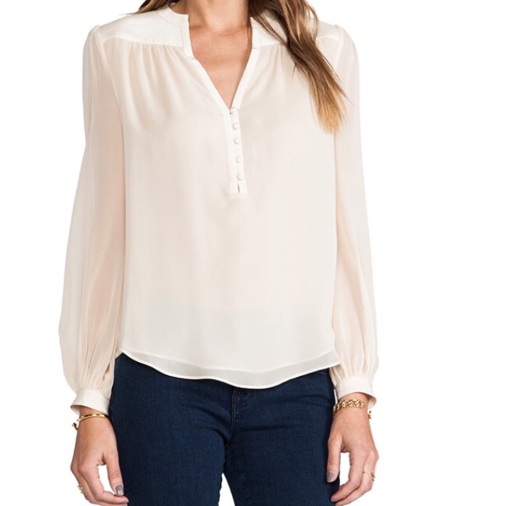 ⬇️ DIANE VON FURSTENBERG Size 12 Silk Blouse ❗️